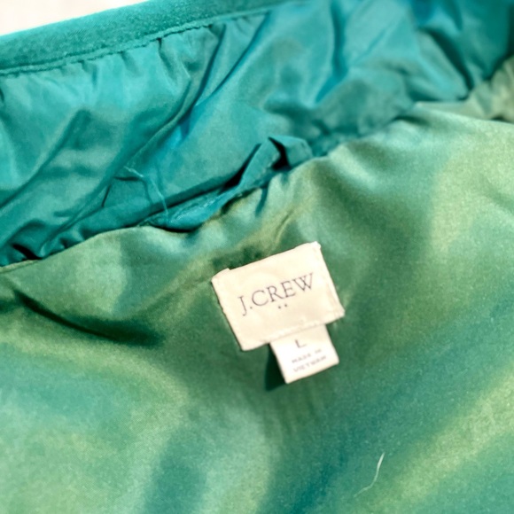 J. Crew Excursion Emerald Quilted Puffer Vest (L / Large) - Picture 4 of 6